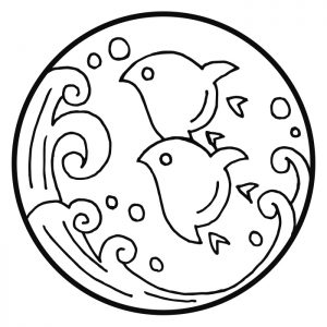 縁起物はんこ 波千鳥 はんこねっと